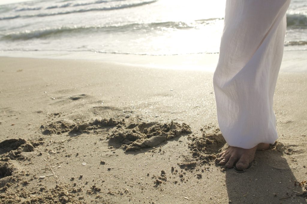 Qi Gong exercises by the sea